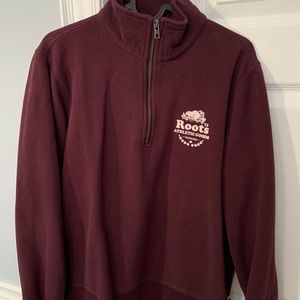 half-zip Roots sweater